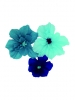 Ukras TABLE DECOR. FLOWER SET BOLD BLUE 3kom