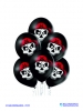 Balon latex D11 Pirate Skull 6 komada